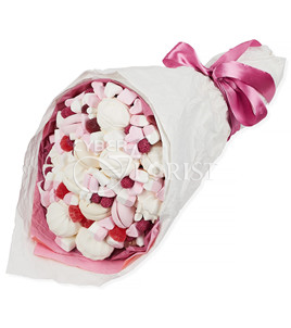 edible bouquet of marshmallows and soufflé